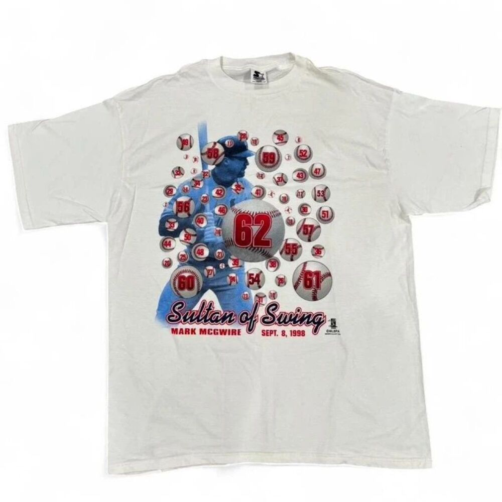 Vintage 1998 Mark McGwire “Sultan of Swing” Home Run Record T-Shirt Size Large